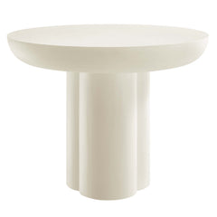 Caspian White 40" Round Concrete Dining Table - Ornate Home