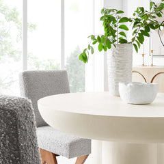 Caspian White 40" Round Concrete Dining Table - Ornate Home