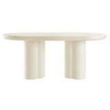 Caspian White 72" Oval Concrete Dining Table - Ornate Home