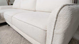 Caspian White & Black Upholstered Curved Arms Sectional Sofa - Ornate Home