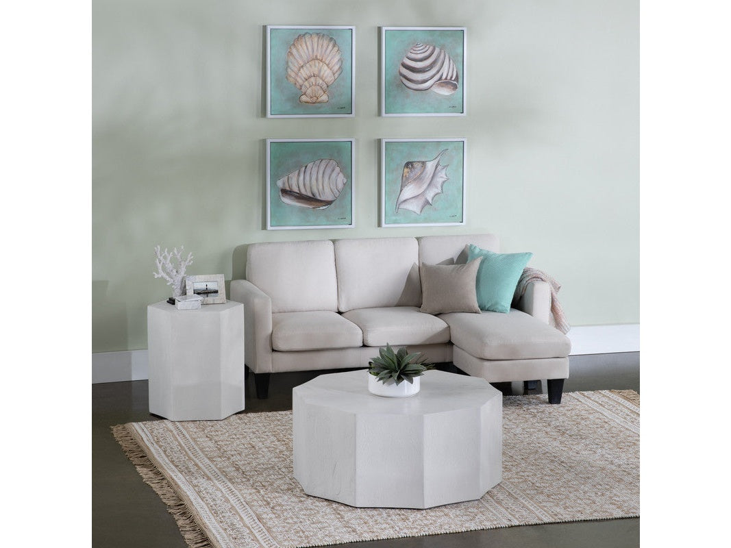 Caspian White Cocktail Table - Ornate Home