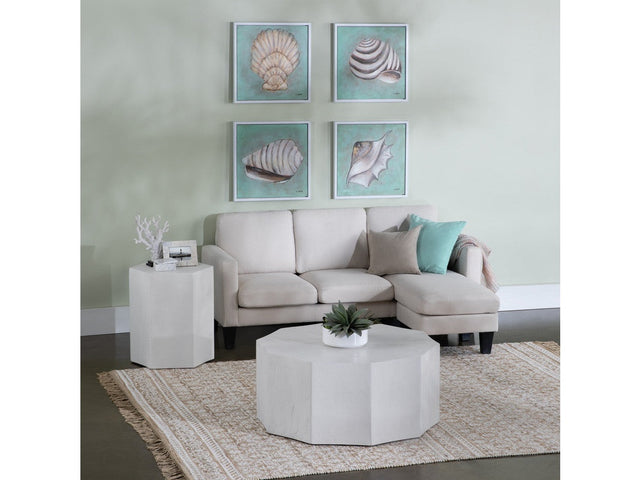 Caspian White Cocktail Table - Ornate Home