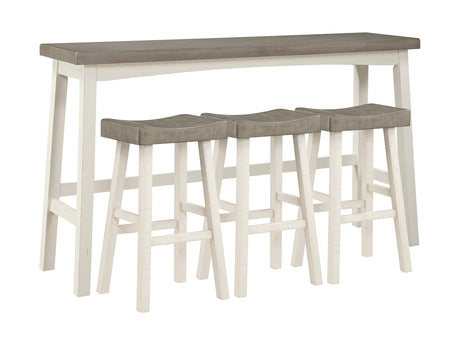 Caspian White/Coffee 4-Piece Pack Pub Height Set - Ornate Home