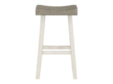 Caspian White/Coffee Pub Height Stool - Ornate Home