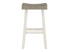 Caspian White/Coffee Pub Height Stool (Set of 2) - Ornate Home