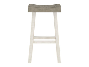 Caspian White/Coffee Pub Height Stool - Ornate Home