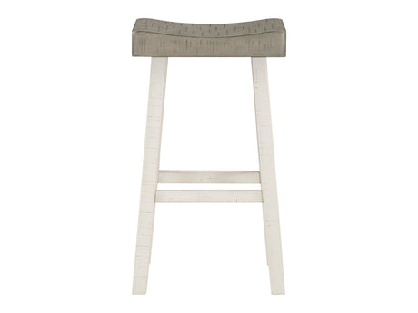 Caspian White/Coffee Pub Height Stool (Set of 2) - Ornate Home