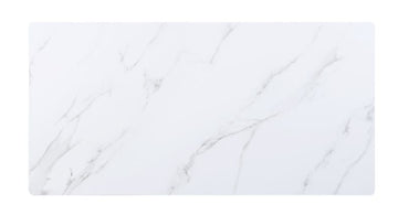 Caspian White Faux Marble & Black Dining Table - Ornate Home