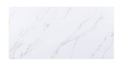 Caspian White Faux Marble & Black Dining Table - Ornate Home