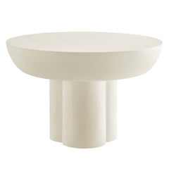 Caspian White Round Concrete Coffee Table - Ornate Home