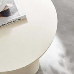 Caspian White Round Concrete Side Table - Ornate Home