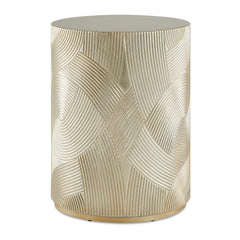 Cassandra Gold Drum Accent Table - Ornate Home
