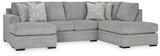 Casselbury Cement 2-Piece Sectional with Chaise - Ornate Home