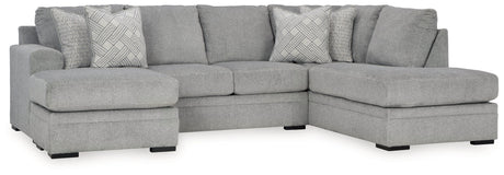 Casselbury Cement 2-Piece Sectional with Chaise - Ornate Home