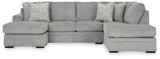 Casselbury Cement 2-Piece Sectional with Chaise - Ornate Home