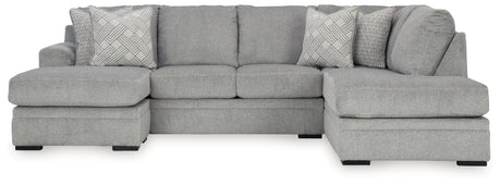 Casselbury Cement 2-Piece Sectional with Chaise - Ornate Home