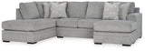 Casselbury Cement 2pc Sectional with Chaise (Online Special Price) - Ornate Home