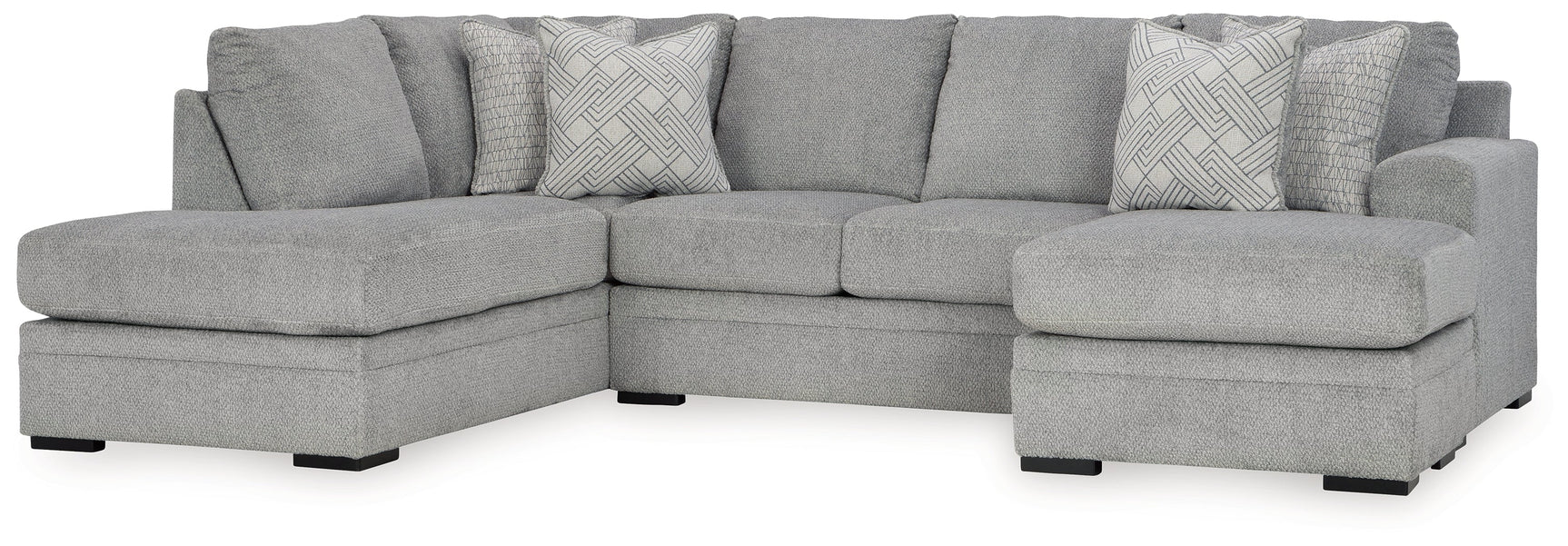 Casselbury Cement 2pc Sectional with Chaise - Ornate Home