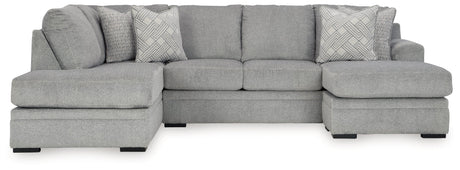 Casselbury Cement 2pc Sectional with Chaise - Ornate Home
