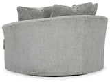 Casselbury Cement Oversized Swivel Accent Chair (Online Special Price) - Ornate Home