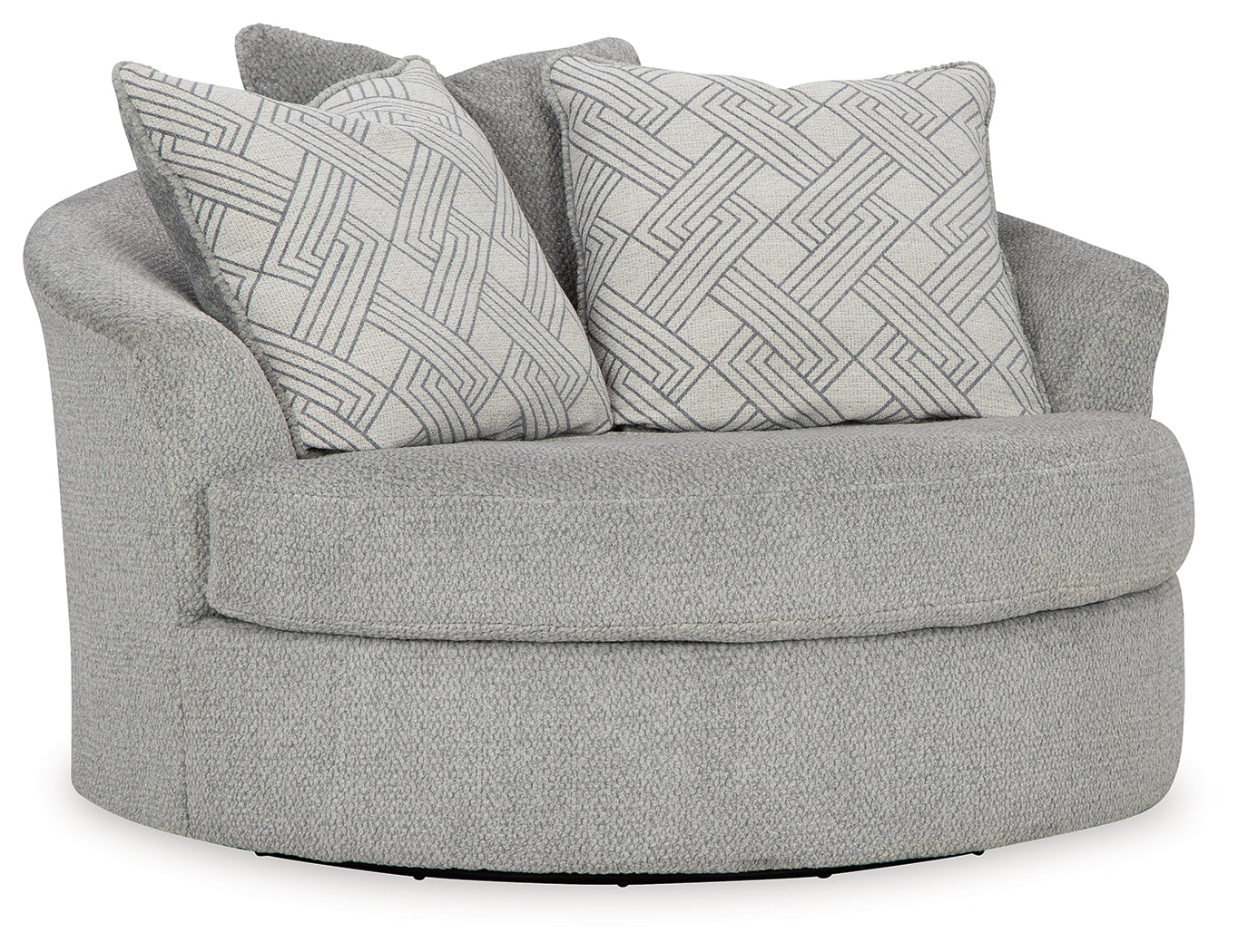 Casselbury Cement Oversized Swivel Accent Chair (Online Special Price) - Ornate Home