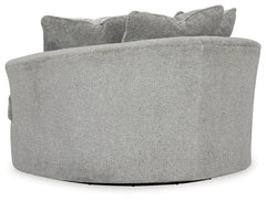 Casselbury Cement Oversized Swivel Accent Chair - Ornate Home