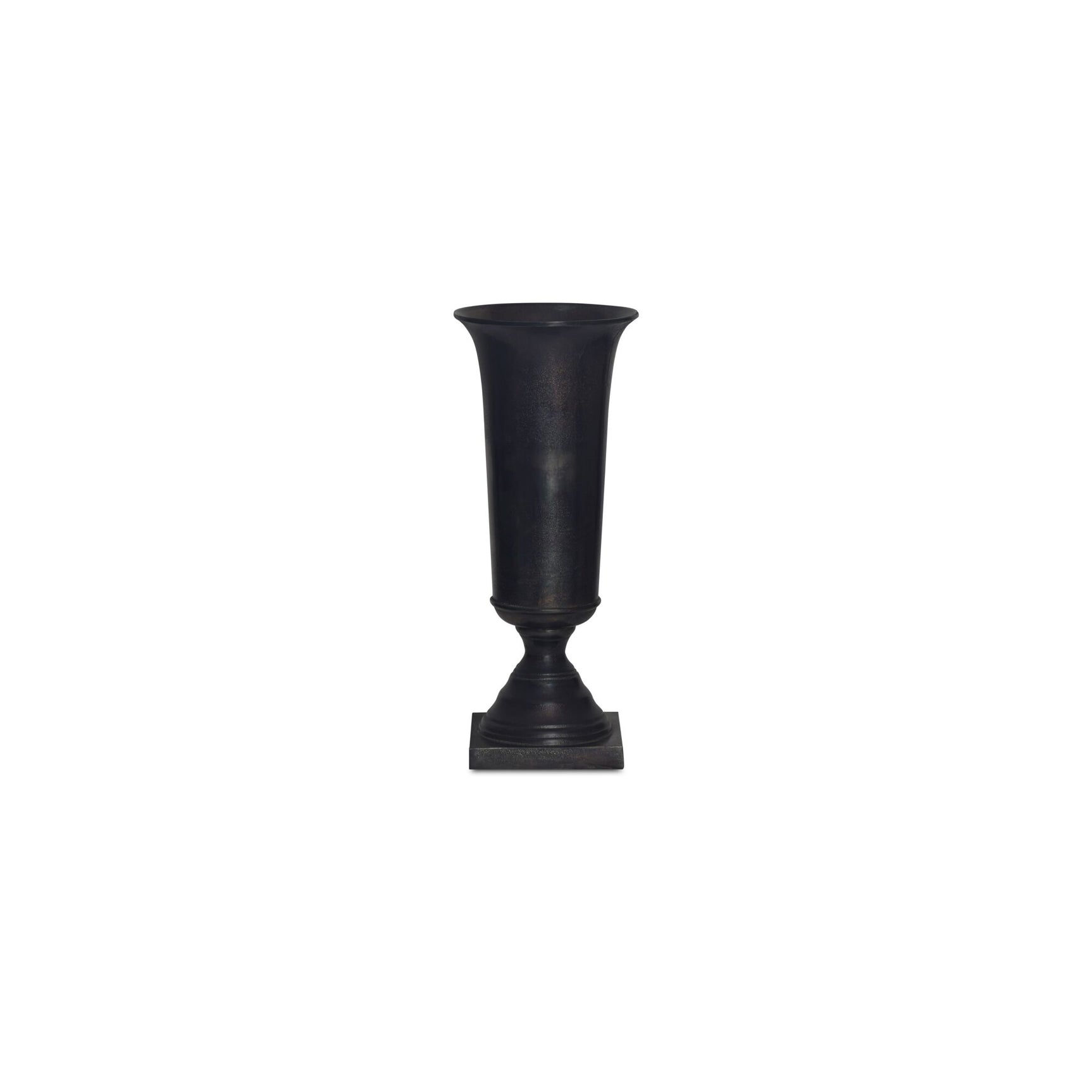 Cassia Black Cast Aluminum Vase - Ornate Home