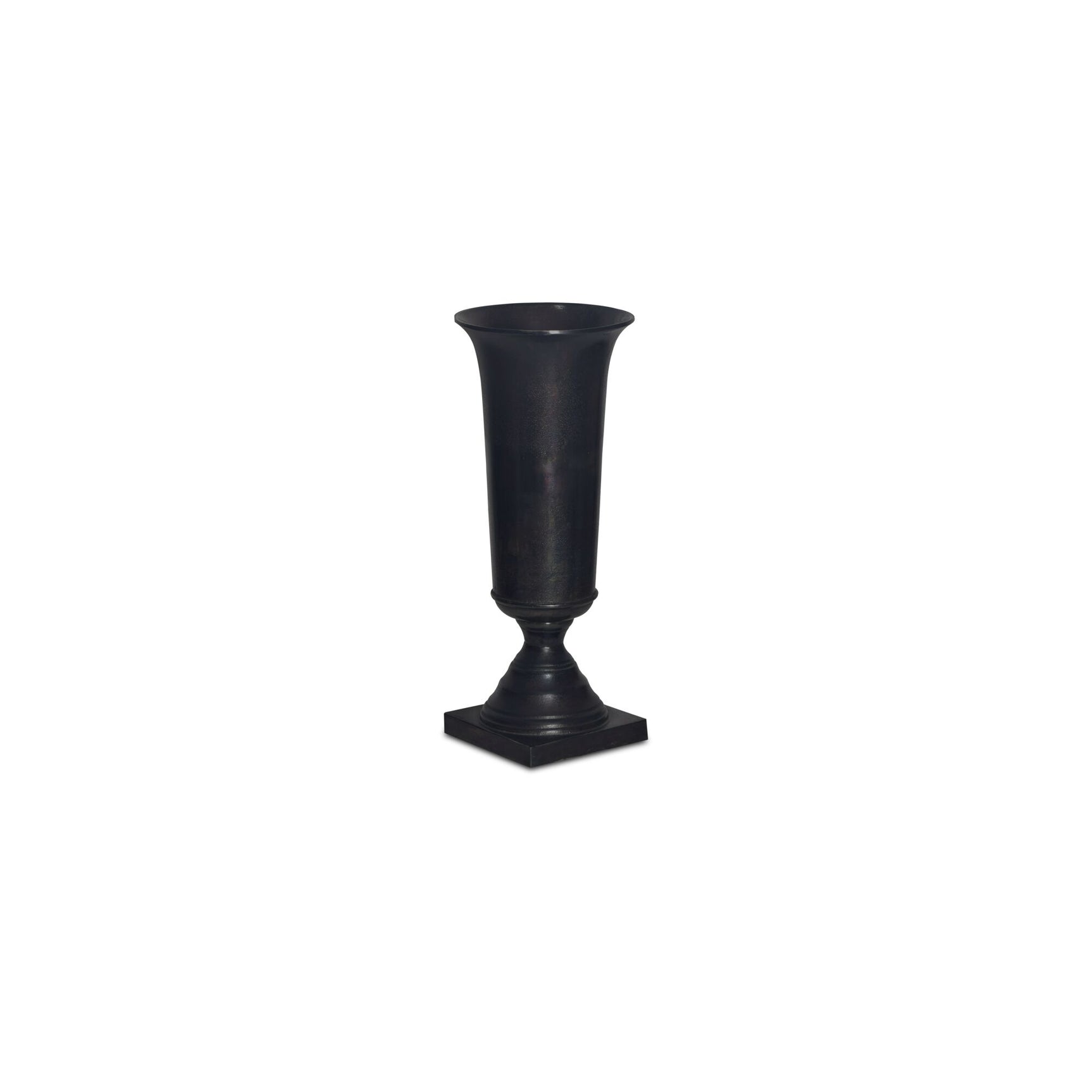 Cassia Black Cast Aluminum Vase - Ornate Home