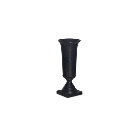 Cassia Black Cast Aluminum Vase - Ornate Home
