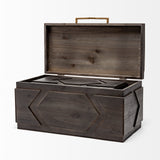 Cassia Brown Wooden Boxes (Set of 2) - Ornate Home