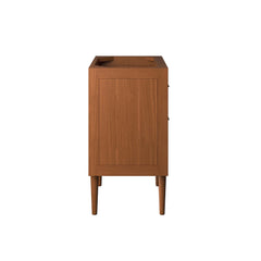 Cassia Natural 24" Teak Wood Bathroom Vanity Cabinet (Sink Basin Not Included) - Ornate Home