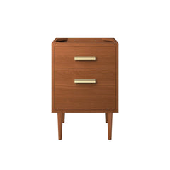 Cassia Natural 24" Teak Wood Bathroom Vanity Cabinet (Sink Basin Not Included) - Ornate Home