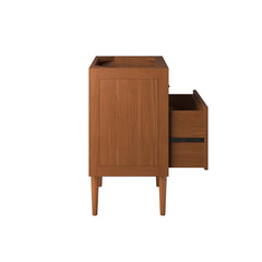 Cassia Natural 24" Teak Wood Bathroom Vanity Cabinet (Sink Basin Not Included) - Ornate Home