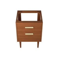 Cassia Natural 24" Teak Wood Bathroom Vanity Cabinet (Sink Basin Not Included) - Ornate Home