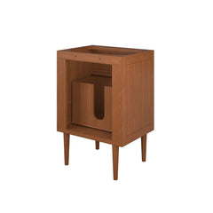 Cassia Natural 24" Teak Wood Bathroom Vanity Cabinet (Sink Basin Not Included) - Ornate Home