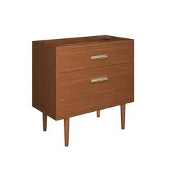 Cassia Natural 36" Teak Wood Bathroom Vanity Cabinet (Sink Basin Not Included) - Ornate Home