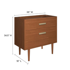 Cassia Natural 36" Teak Wood Bathroom Vanity Cabinet (Sink Basin Not Included) - Ornate Home