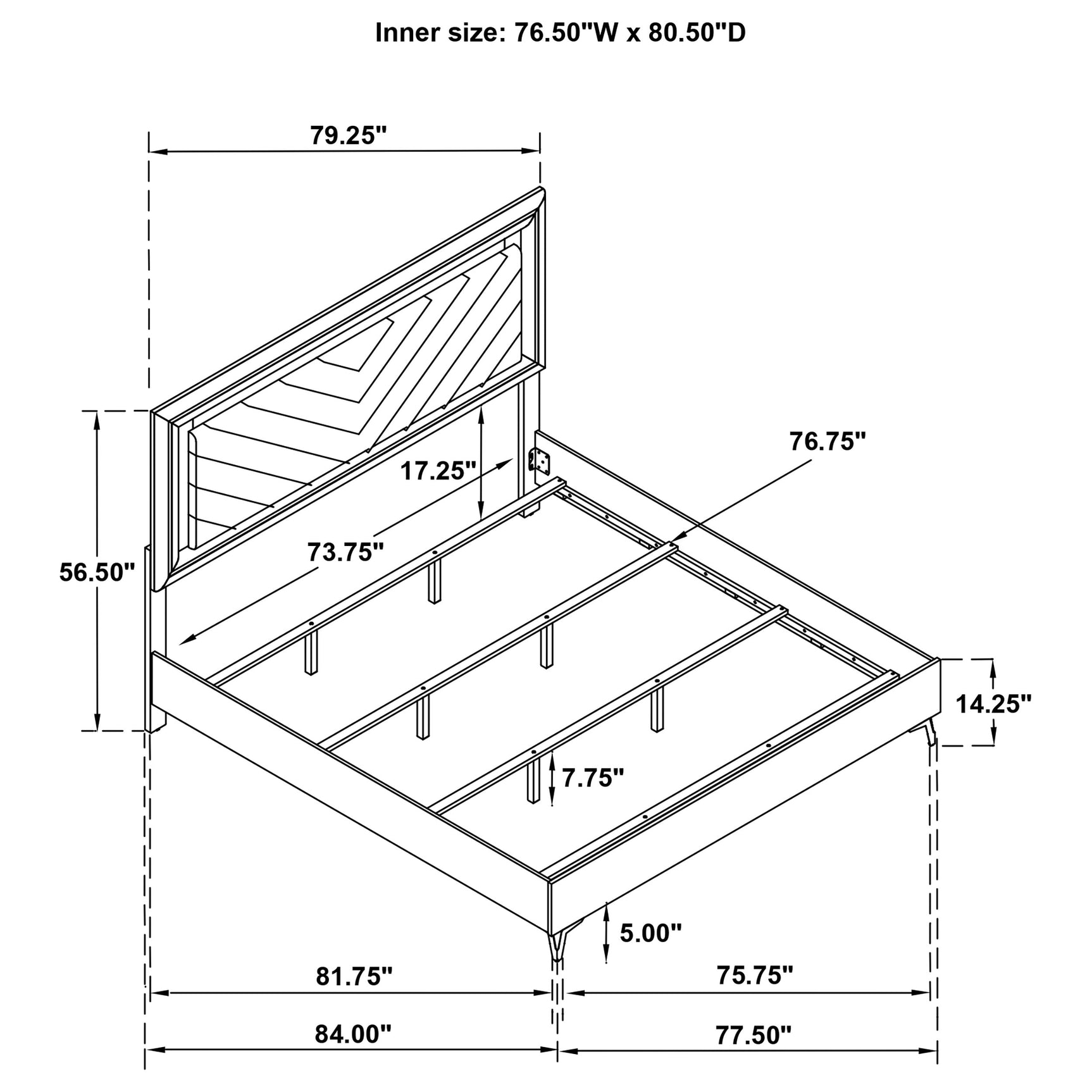 Cassia White High Gloss 4-piece Eastern King LED Bedroom Set - Ornate Home