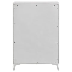 Cassia White High Gloss 5-drawer Bedroom Chest of Drawers - Ornate Home