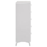 Cassia White High Gloss 5-drawer Bedroom Chest of Drawers - Ornate Home