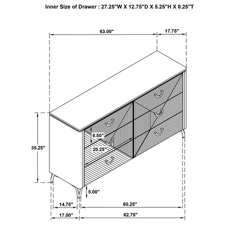 Cassia White High Gloss 5-piece Queen LED Bedroom Set - Ornate Home