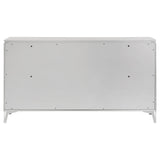 Cassia White High Gloss 6-drawer Bedroom Dresser Cabinet - Ornate Home