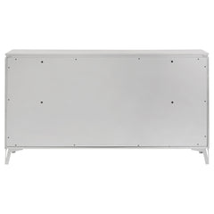 Cassia White High Gloss 6-drawer Bedroom Dresser Cabinet - Ornate Home