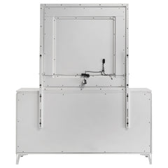 Cassia White High Gloss 6-drawer Dresser Cabinet with Mirror - Ornate Home