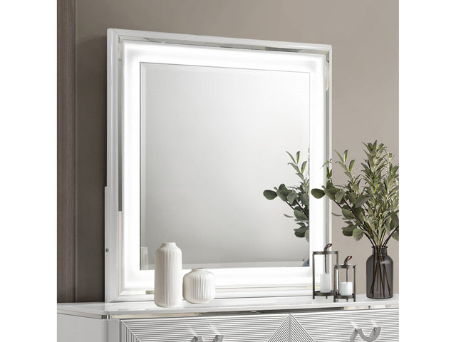 Cassia White High Gloss Dresser Mirror - Ornate Home