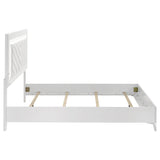 Cassia White High Gloss Queen LED Panel Bed - Ornate Home