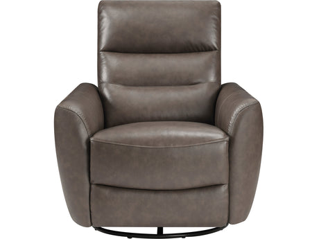 Cassian Dark Brown Swivel Glider Reclining Chair - Ornate Home