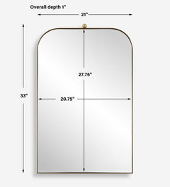 Cassidy Brass Arch Mirror - Ornate Home