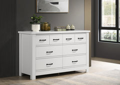 Cassini White 51"W 6-Drawer Dresser - Ornate Home