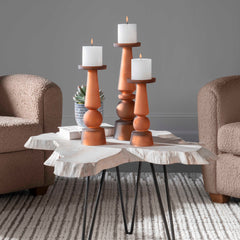 Cassiopeia Brown Butter Rum Glass Candleholders (Set of 3) - Ornate Home